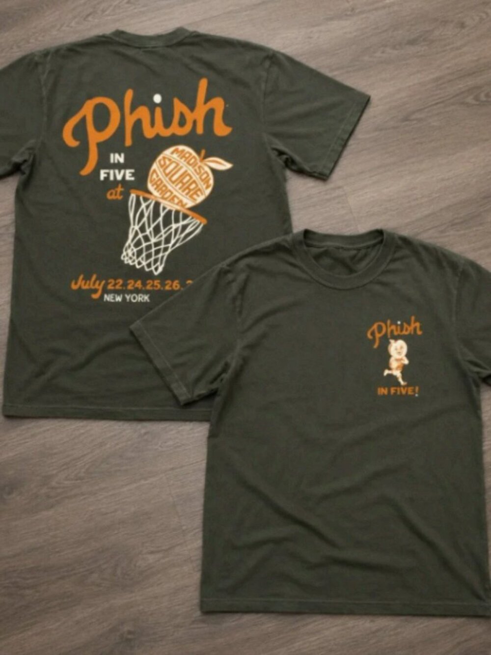 Phish Madison Square Garden new York In Five Double Sided T-Shirt